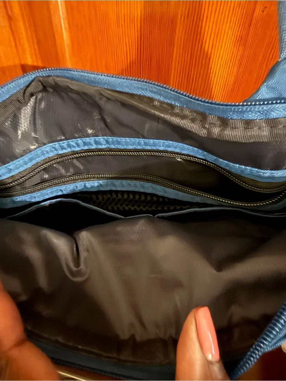 Travelon Navy Blue Crossbody Organizer Bag
